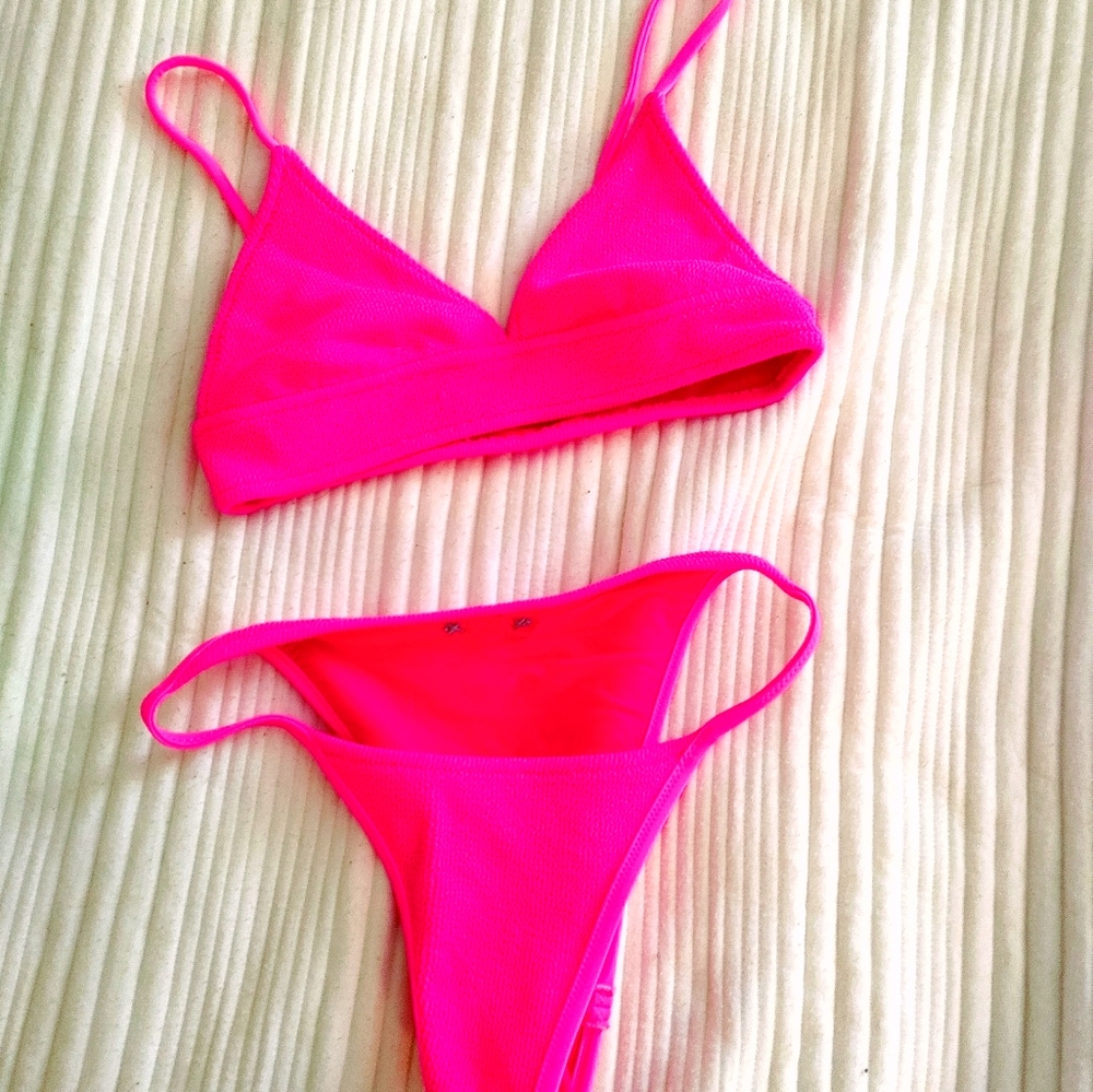 Banana Moon bright pink bikini